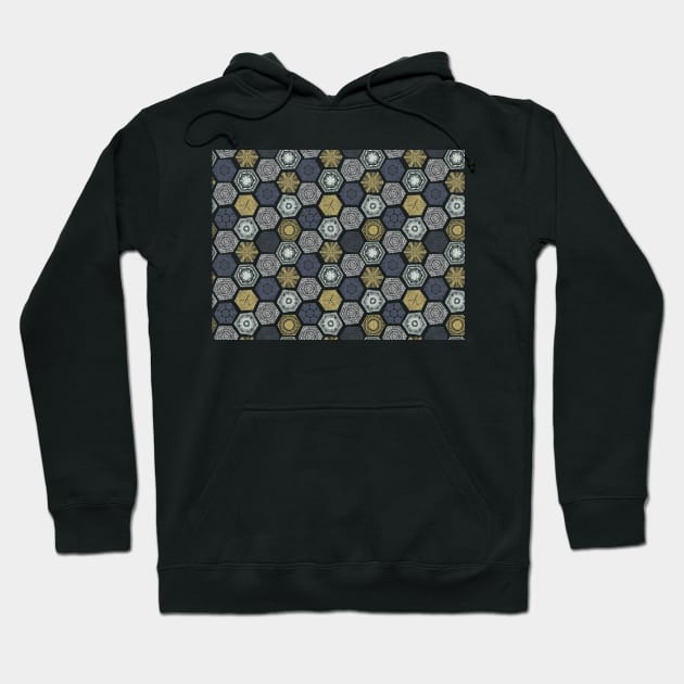 Geometric Hexagon Pattern Hoodie by LThomasDesigns